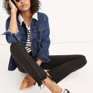 Madewell Cali Demi-Boot Jeans in Berkeley Black: Chewed-Hem Edition | Sz 27